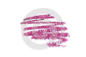 ÃÂ¡osmetic lipstick pencil swatch stroke isolated on white.